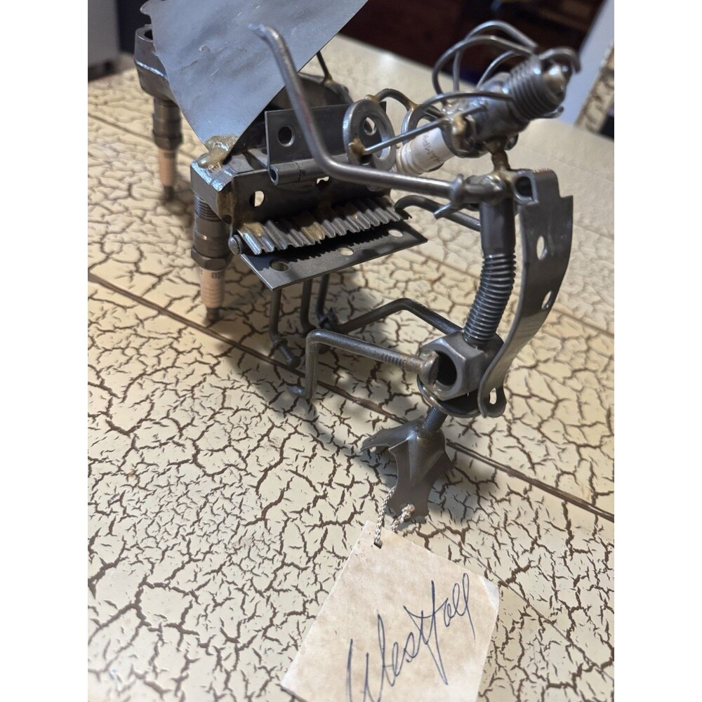 Bill Westfall - Piano Playing - Signed Nutz & Boltz Sculpture Original Metal Art